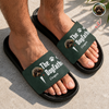 Custom Photo The Dog Father Funny Dog Dad Gift Slide Sandals - Gift For Dog Dad, Dog Lovers HO82 902594