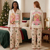 Have A Holly Pink Country Christmas Pajamas Set, Western Family Holiday PJs LM32 670157
