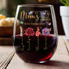 Custom Name Mom's Garden Love Grows Here Wine Glass, Personalized Birth Flower Gift for Mom CH07 911212