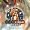Custom Photo Best Dog Mom Dog Dad Wood Ornament LM32 895923