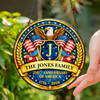 Custom Family Name 250th Anniversary Of America Stained Glass Suncatcher LM32 899287