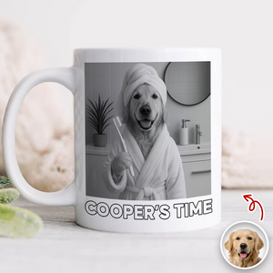 Custom Funny Photo Dog's Relax Time White Mug LM32 895061