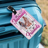 Custom Photo Best Traveled With Friends Personalized Luggage Tag Holiday Vacation Gift, Gift For Best Friends, BFF HA75 892666