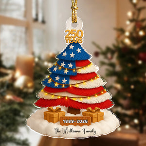 Custom Family Name Acrylic Ornament 250 Years of The United States TH10 896555
