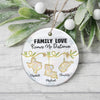Custom Pearl Family Love Knows No Distance 3D Effect Ceramic Ornament LM32 895529