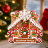 Personalized Gingerbread Family Christmas Acrylic Ornament, Festive Family Holiday Keepsake HA75 919442