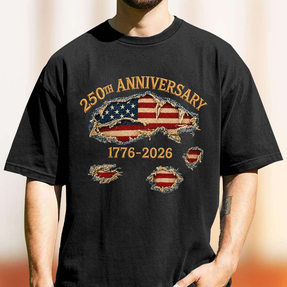 USA 250th Anniversary 1776-2026, American Flag Independence Day 3D Effect Comfort Shirt HA75 921578