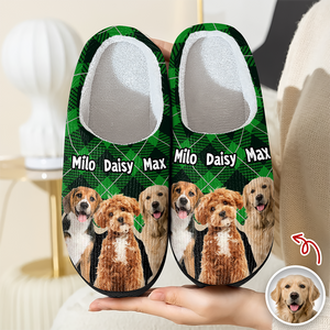 Custom Photo Dog Mom Dog Dad - Personalized Slippers HO82 900006