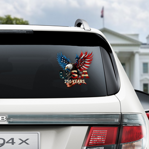 Patriotic Bald Eagle USA 250 Years Car Window Decal Sticker HA75 898976