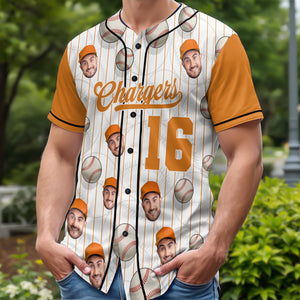 Custom Photo Sport Lovers Baseball Jersey Shirt With Team Name CH07 896178