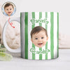 Custom Baby Face Striped Print Full Mug - Gift for Dad, Mom HA75 921732