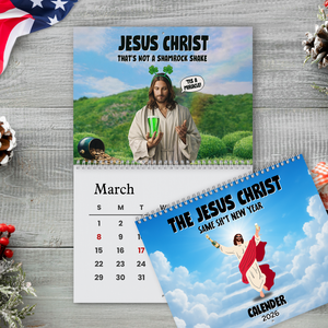 Funny Jesus Christ 2026 Satire Wall Calendar MEME Gift for Friends Family, Present LM32 897305