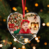 Personalized My First Christmas Heart Glass Ornament, Baby Keepsake Gift CH07 180718