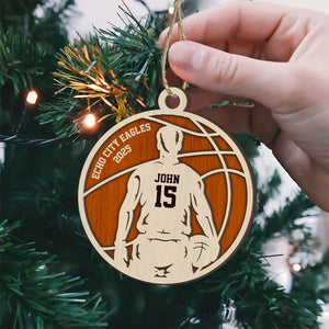 Personalized Sports Player 2-Layer Wooden Ornament For Sport Lovers LM32 895991
