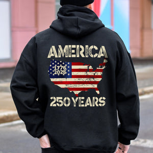 250 Years America Anniversary 250th Independence Day Back Side Dark Shirt HA75 897352