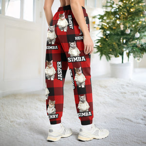 Custom Photo Cool Cat Christmas Sweatpants HA75 892924