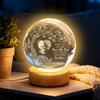 Custom Photo Engraved Crystal Ball LED Night Light Personalized Memorial Gift HO82 901420
