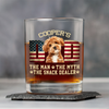Custom Photo Dog Dad The Man The Myth American Flag Dad Rock Glass HA75 892272