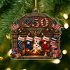 Personalized Custom Family Name Patriotic Christmas Fireplace Stocking 250th Anniversary Acrylic Ornament For Family TH10 171039