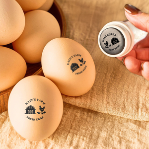 Personalized Chicken Egg Stamp for Farm Fresh Eggs Cute Coop Gift for Homesteaders CH07 910026