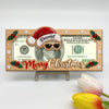 Funny Customized Christmas Santa Cash Wood Money Holder Gift Box For Holiday CH07 180872