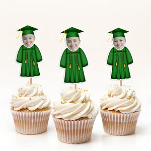 Custom Photo Senior Graduation Decoration Cupcake Toppers For Party TH10 892495
