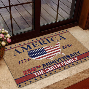 Personalized Family Name America 250th Anniversary Doormat HA75 898942