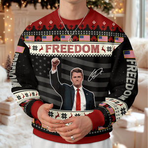 Freedom Charlie Kirk Ugly Sweater, Charlie Kirk Christmas All-Over-Printed Sweatshirt TH10 896341