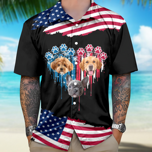 Custom Dog Photo 4th July Hawaii Shirt TH10 892665