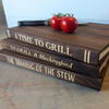 Custom Funny Book Title & Cross Icon Wooden Book-Shaped Cutting Board - Gift For Cooking Lover, Book-lover Boards,Women LM32 897755