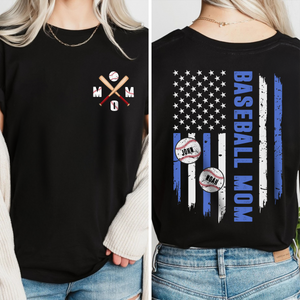 Custom Baseball Dad Shirt with Kids Name Back & Front Dark Shirt CH07 895870