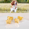 Personalized Paw Print Engraved Stud Earrings - Birthday Gift, Memorial Gift For Pet Lovers LM32 897473