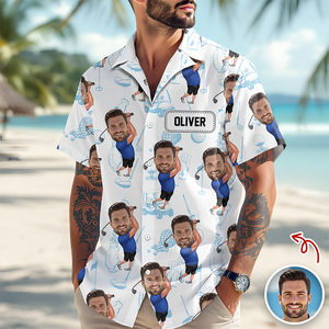 Custom Funny Golfer Photo Hawaii Shirt Gift For Golf Lovers CH07 899924