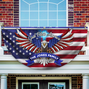 Custom Family Name Faith, Family & Freedom America 250 Years Non-Pleated Fan Flag HA75 898786