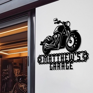 Personalized Motorcycle Garage Metal Sign CH07 896256