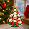 Personalized Sports Ball Tree Acrylic Ornament , Football Basketball Volleyball Tennis Softball Christmas Keepsake Gift HA75 919496