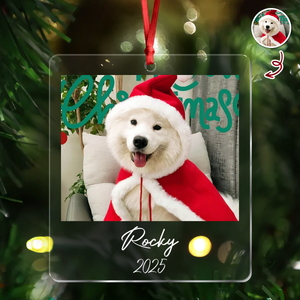 Custom Dog Photo Acrylic Ornament Christmas Gift For Dog Lovers LM32 895769