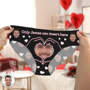 Custom Photo Only Him Underwear Women Briefs Funny Valentine Gift HA75 920040