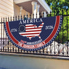 Personalized Family Name America 250th Anniversary Non-Pleated Fan Flag HA75 920286