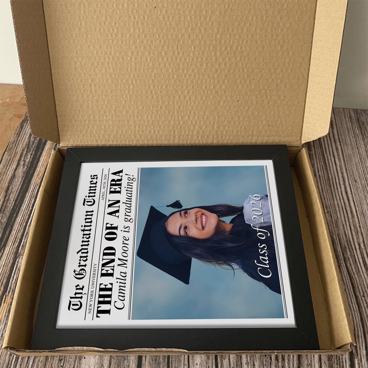 Custom Photo The Graduation Times Class Of 2026 Gift Picture Frame LM32 899213