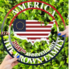 Personalized Family Name America 250th Anniversary Monogram Metal Sign HA75 920032