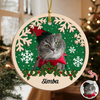 Custom Photo Cat Christmas - Personalized 2-Layered Wooden Ornament CH07 896864