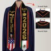 Custom Photo Country Flag Class of 2026 Graduation Stoles LM32 897701