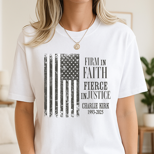 Charlie Kirk US Flag Bright Shirt HA75 644012