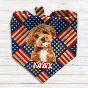 Custom Dog Photo With America Flag Bandana TH10 894117