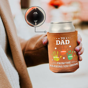 To Dad From The Reasons You Drink Family Leather Can Cooler Holder Gift For Dad HO82 894110