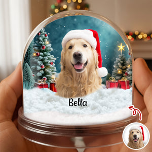Custom Dog Photo Acrylic Snow Globe TH10 896501