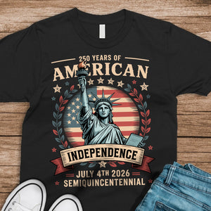Statue of Liberty 250 Years Independence Day 2026 Dark Shirt LM32 895293