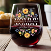 Custom Name We Love You Mom Flower Wine Glass CH07 910384