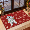 Custom Dog Photo Christmas Light Welcome Doormat CH07 180602